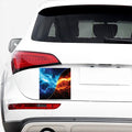 Fire And Ice Energy Print Car Sticker