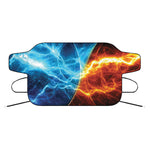 Fire And Ice Energy Print Car Windshield Snow Cover