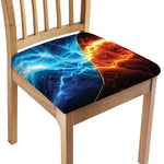 Fire And Ice Energy Print Chair Cushion Cover