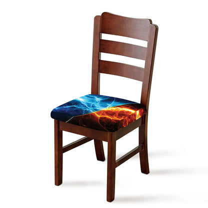 Fire And Ice Energy Print Chair Cushion Cover