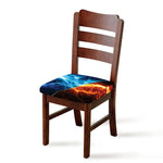 Fire And Ice Energy Print Chair Cushion Cover