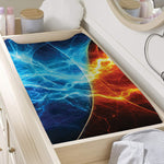 Fire And Ice Energy Print Changing Pad Cover