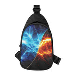 Fire And Ice Energy Print Chest Bag