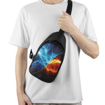 Fire And Ice Energy Print Chest Bag