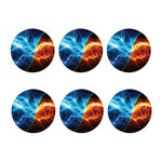 Fire And Ice Energy Print Coaster Set