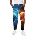 Fire And Ice Energy Print Cotton Sweatpants