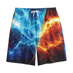 Fire And Ice Energy Print Cotton Shorts