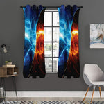 Fire And Ice Energy Print Curtain