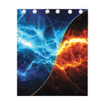 Fire And Ice Energy Print Curtain