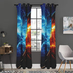 Fire And Ice Energy Print Curtain