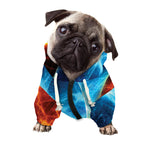 Fire And Ice Energy Print Dog Zip Up Hoodie