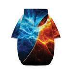 Fire And Ice Energy Print Dog Zip Up Hoodie