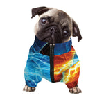 Fire And Ice Energy Print Dog Zip Up Jacket