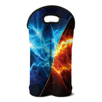 Fire And Ice Energy Print Double Neoprene Wine Tote