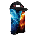 Fire And Ice Energy Print Double Neoprene Wine Tote