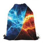 Fire And Ice Energy Print Drawstring Bag