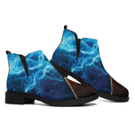 Fire And Ice Energy Print Flat Ankle Boots