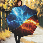 Fire And Ice Energy Print Foldable Umbrella