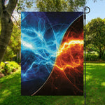 Fire And Ice Energy Print Garden Flag