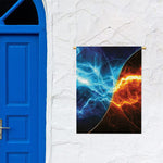 Fire And Ice Energy Print Garden Flag