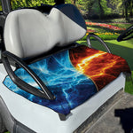 Fire And Ice Energy Print Golf Cart Seat Cover
