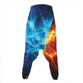 Fire And Ice Energy Print Hammer Pants