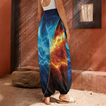 Fire And Ice Energy Print Harem Pants