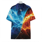 Fire And Ice Energy Print Hawaiian Shirt