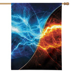 Fire And Ice Energy Print House Flag