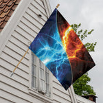 Fire And Ice Energy Print House Flag