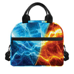 Fire And Ice Energy Print Insulated Lunch Bag