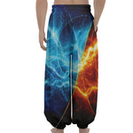 Fire And Ice Energy Print Lantern Pants