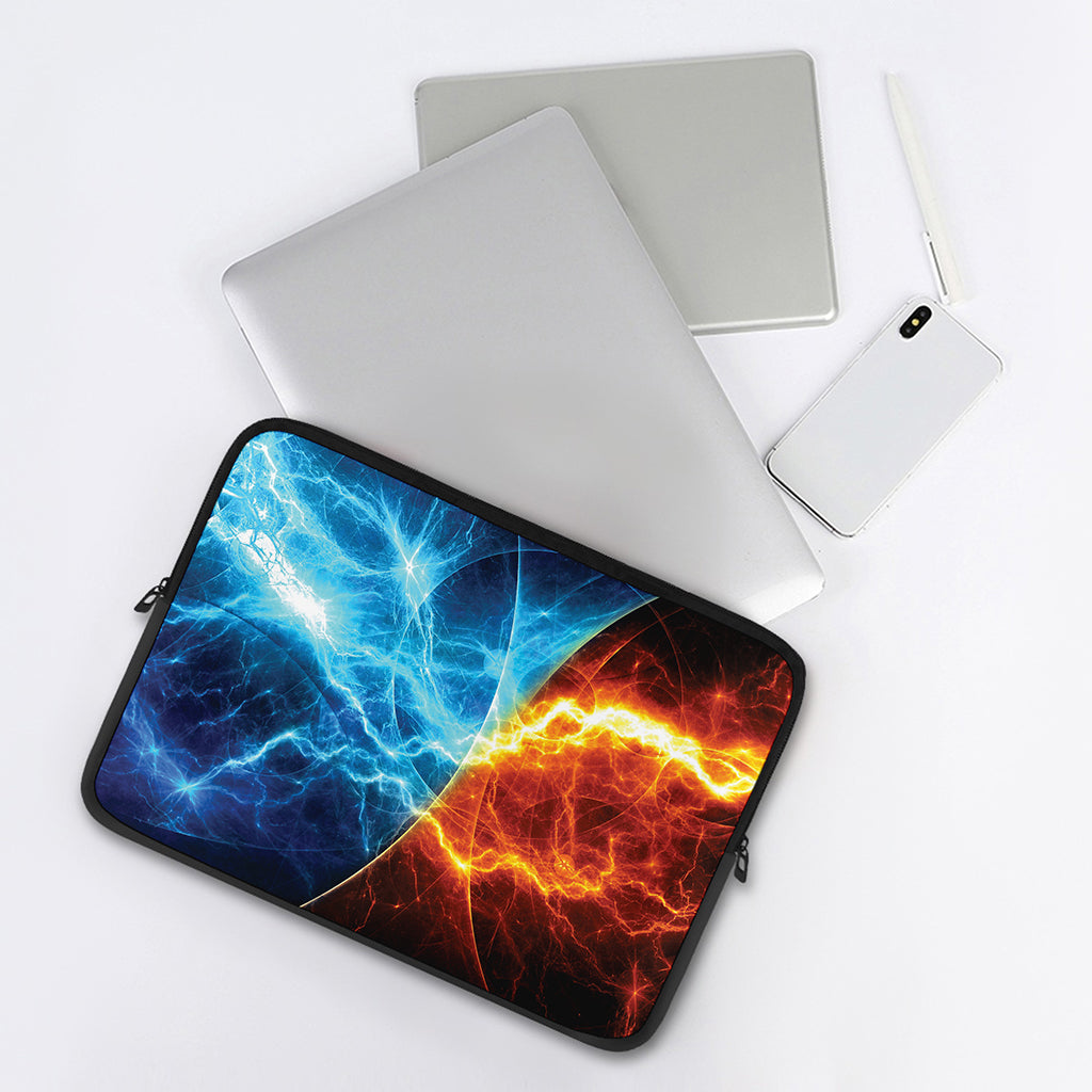 Fire And Ice Energy Print Laptop Sleeve