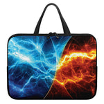 Fire And Ice Energy Print Laptop Sleeve With Handle