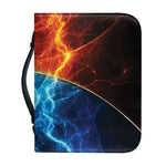 Fire And Ice Energy Print Leather Bible Cover