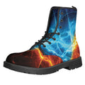Fire And Ice Energy Print Lace-Up Boots