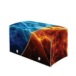 Fire And Ice Energy Print Leather Tissue Box Cover