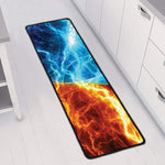 Fire And Ice Energy Print Long Kitchen Mat