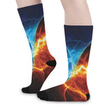 Fire And Ice Energy Print Long Socks