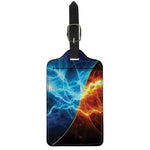 Fire And Ice Energy Print Luggage Tag