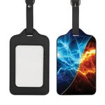 Fire And Ice Energy Print Luggage Tag
