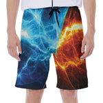 Fire And Ice Energy Print Men's Beach Shorts
