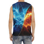 Fire And Ice Energy Print Men's Fitness Tank Top