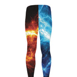 Fire And Ice Energy Print Men's leggings