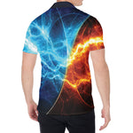 Fire And Ice Energy Print Men's Shirt