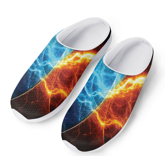 Fire And Ice Energy Print Mesh Casual Shoes