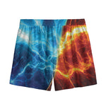Fire And Ice Energy Print Mesh Shorts