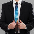 Fire And Ice Energy Print Necktie