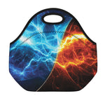 Fire And Ice Energy Print Neoprene Lunch Bag