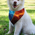Fire And Ice Energy Print Over The Collar Dog Bandana